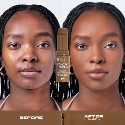 Image of Milani Conceal + Perfect Blur Out Skin Tint Foundation 19-Deep Warm Golden | Nourishing Light To Medium Coverage Tinted Moisturizer. Creamy, Buildable Coverage. Up To 12Hr Wear. Pore Blurring Soft Matte