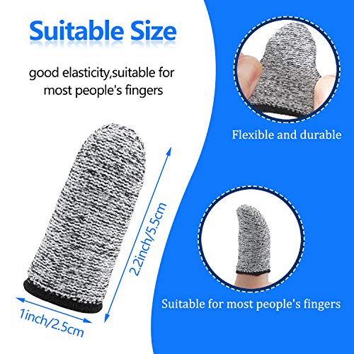 image for Honoson 20 Pieces Cut Resistant Finger Cots Finger Sleeve Protectors R