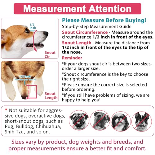 Image of LUCKYPAW Dog Muzzle Anti Biting Barking and Chewing with Comfortable Mesh Soft Fabric and Adjustable Strap, Suitable for Small, Medium and Large Dogs(Black,L)