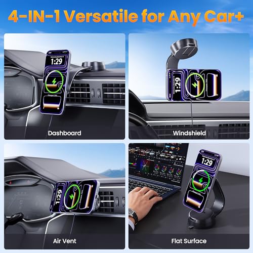 Upgrade for Qi2.2-Certified 25W for MagSafe Wireless Car Charger Mount - image 4