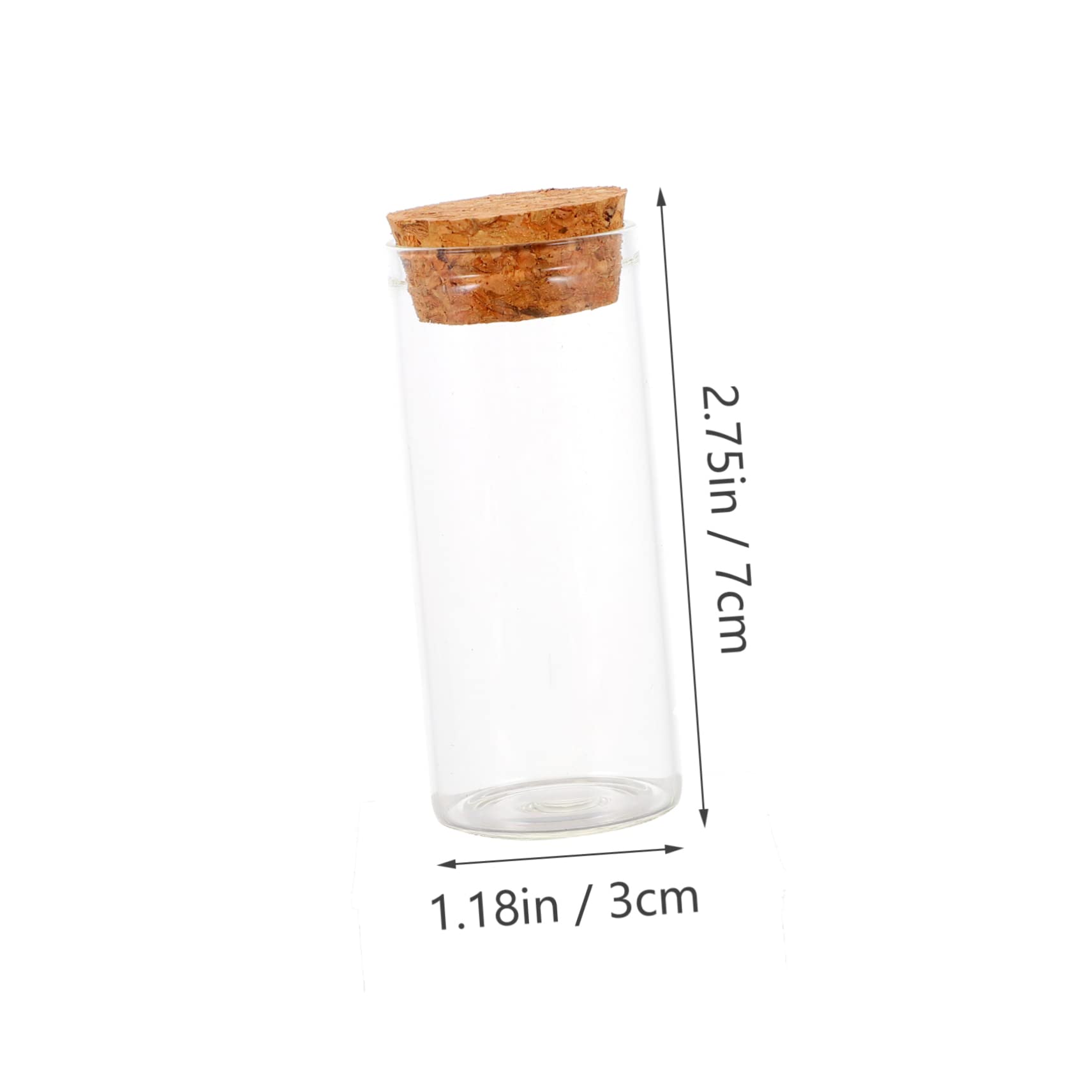 CHILDWEET Reagenzgläser als Vorratsbehälter im Labor und Süßigkeiten für Pulver 20 Stück aus Glas mit Holz Korken Klare Sicht und Staubschutz oder Haushalt
