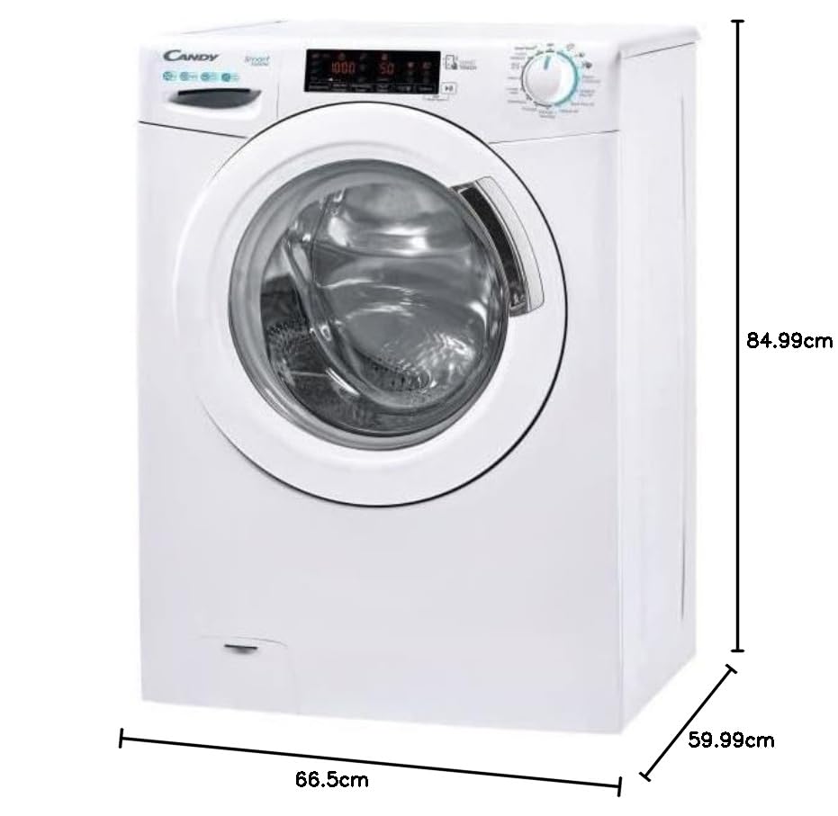 CANDY Lave-linge CS1412TME/FR - 12 kg, 1400 trs/min, Moteur inverter, Classe B, Blanc – Image 6