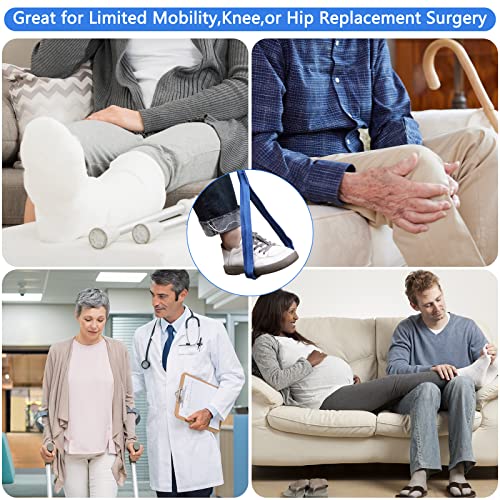 42 inch long leg lifterleg lifter after hip replacement all over with aluminum rod hip kit for seniors total hip replacement prime large rigid foot loop ampsturdy multiple handlesblue