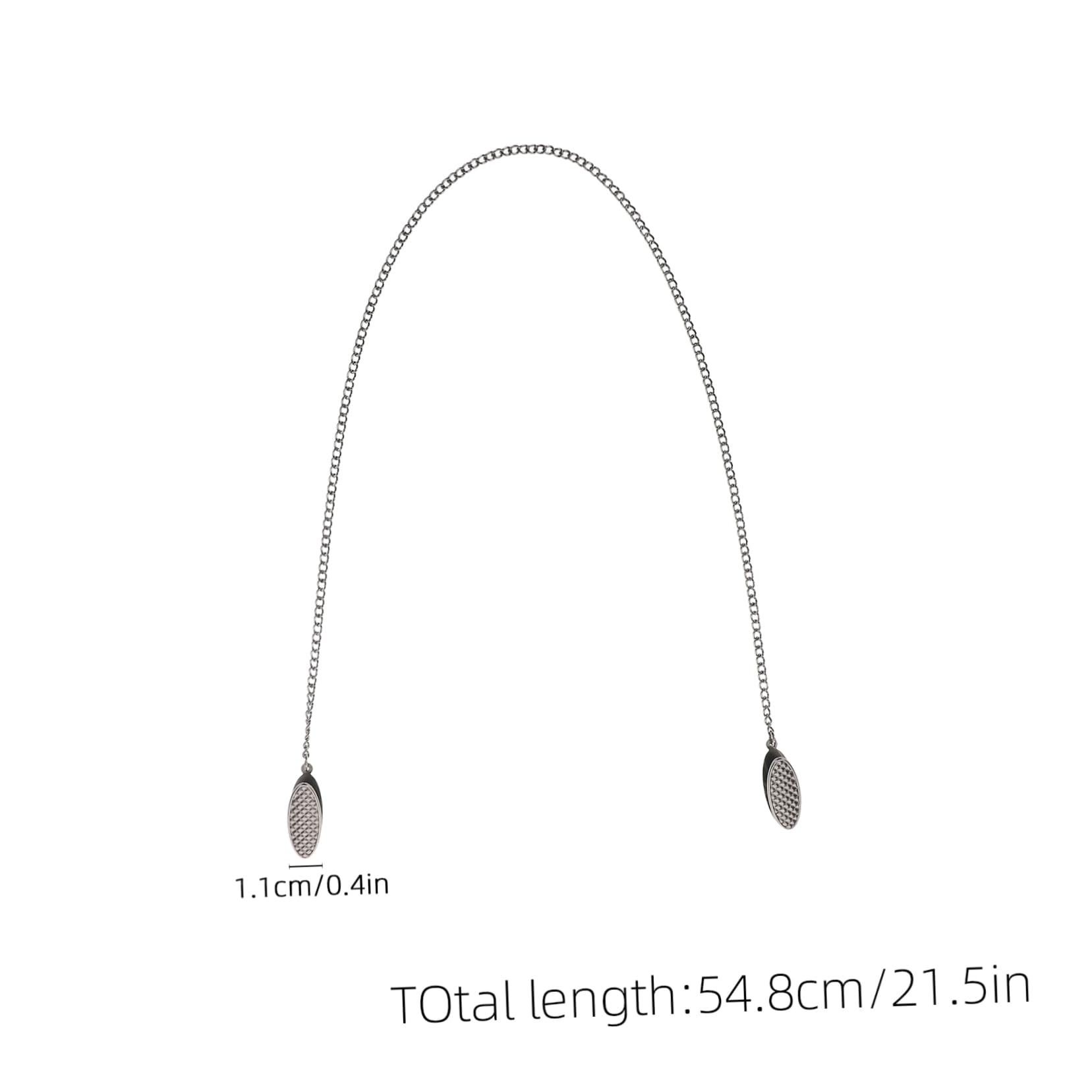 WOFASHPURET Lightweight Sturdy Metal Napkin Clip Chain Baby Stroller Bib Clip Lanyard Black