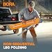 Bora Portamate Speedhorse XT Sawhorse Pair- Two pack, 30-36 inch height adjustable Legs, Metal Top for 2x4, Heavy Duty Pro Bench Saw Horse for Contractors, Carpenters - PM-4550T,Orange