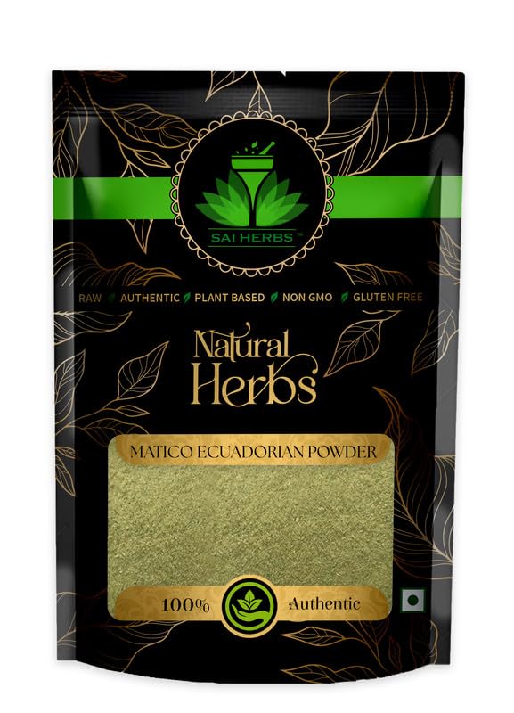 SAI HERBS Matico Ecuadorian Powder - Piper Aduncum Powder - Matico Leaves Powder - Pure & Natural (50 Grams)