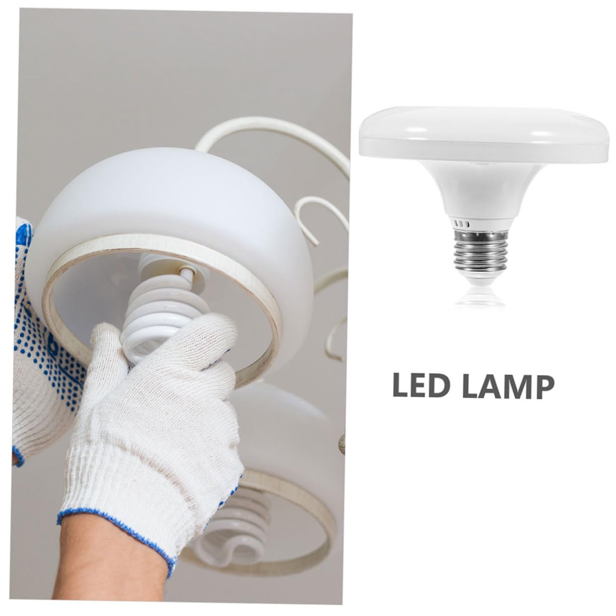 HOMSFOU Bombilla LED de Alta Potencia E27, 3 Piezas, Luz Clara