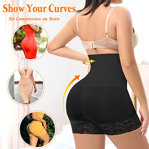 Image of Womens Slip Shorts for Under Dress Seamless Shapewear Boyshorts Tummy Control Panties Shaping Shorts
