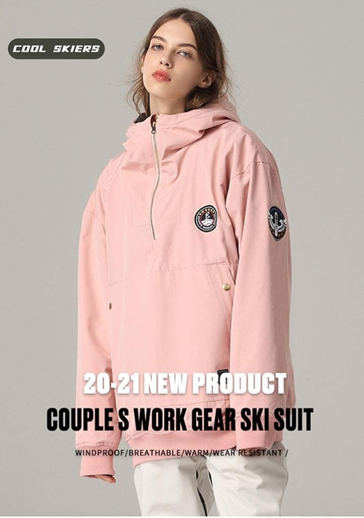 SEARIPE Womens Ski Jacket Mens Snow Jacket Waterproof Winter Snow Coat Couples Pullover Snowboard Hooded - Image 2