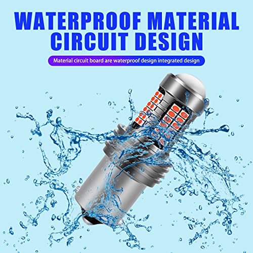 Neynavy 2 Pcs 9-30V Super Bright Low Power 1157 2357 2057 7528 Bay15D Led Bulbs With Projector, 54Smd Led Bulb Replacement For Car Brake Tail Turn Signal Blinker Lights Bulbs (Brilliant Red) #TOP5