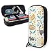 Produktbild Bleistiftetui Big Capacity Makeup Pen Pouch Bag Leder Langlebige Studenten Briefpapier mit doppeltem Reißverschluss Halter Box Organizer für Schulbüro Geschenk My Cats