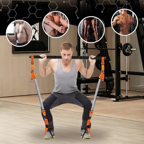 Kit barra pilates y equipo fitness multifunción para entrenar hombros y piernas en casa 2
