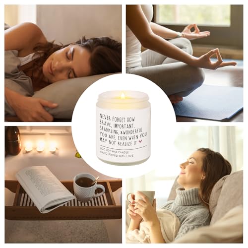 Afterprints Scented Candles - Inspirational Gifts for Women, Birthday Gifts for Her, Encouragement/Get Well Soon/Cheer Up/Positive Gifts for Friends, Coworker, Sister, Natural Soy Candle 7Oz - Thumbnail 7