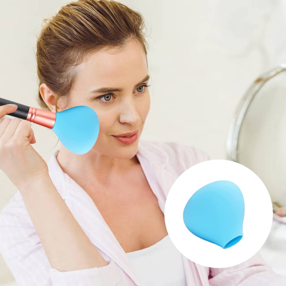 Makeup Brush Covers, Silicone Brush Organizer Case for Makeup Storage, Reusable Brush Holders for Travel, Brush Protector for Makeup Lovers and Wife (blue)