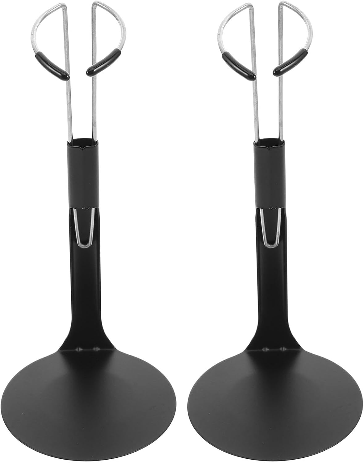 Kisangel 2PCS Action Figure Stand, 3/4/6/8 Doll Stand Adjustable Retractable Waistline Doll Display Rack, Stuffed Animal Support for Store Party Display (Black)