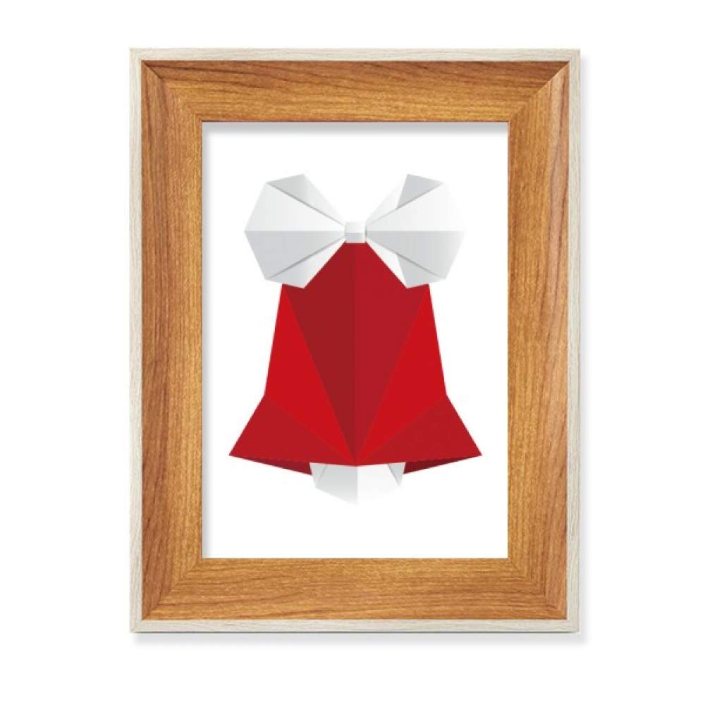 Cadre de Photo en Bois Origami et Nœud de Papillon pour Bureau