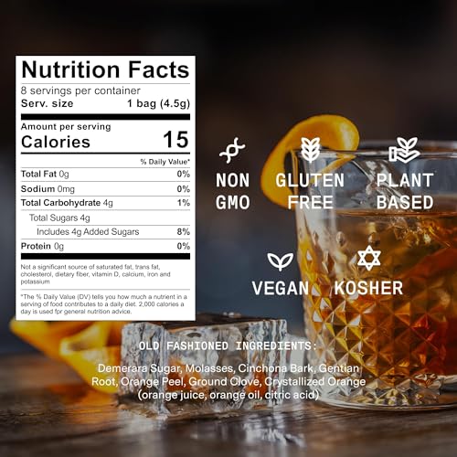 Image of SAYSO Honey Rosemary Moscow Mule & Old Fashioned - Instant Cocktail or Mocktail Mixers - No Hot Water - Professionally Crafted - Home Bar - Organic Ingredients, 16-Pack