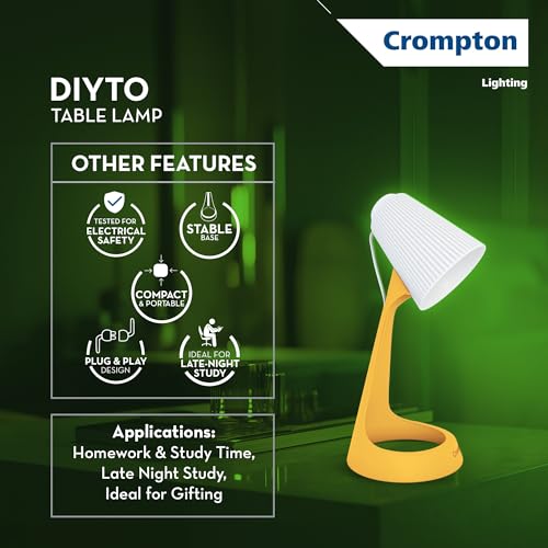 Image of Crompton DIYTO Table Lamp 5W - Yellow