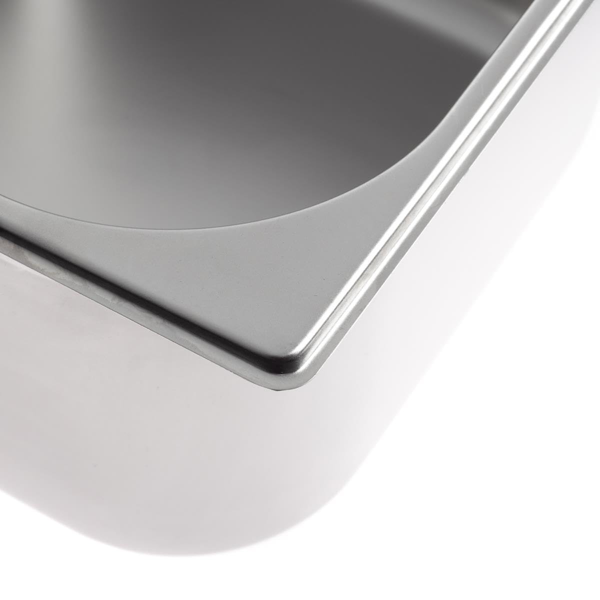 Allpax GN Behälter 2/3 Edelstahl - Höhe 200 mm - lebensmittelechter & hitzebeständiger Gastronormbehälter, zum Abtropfen oder als Gareinsatz im Chafing Dish