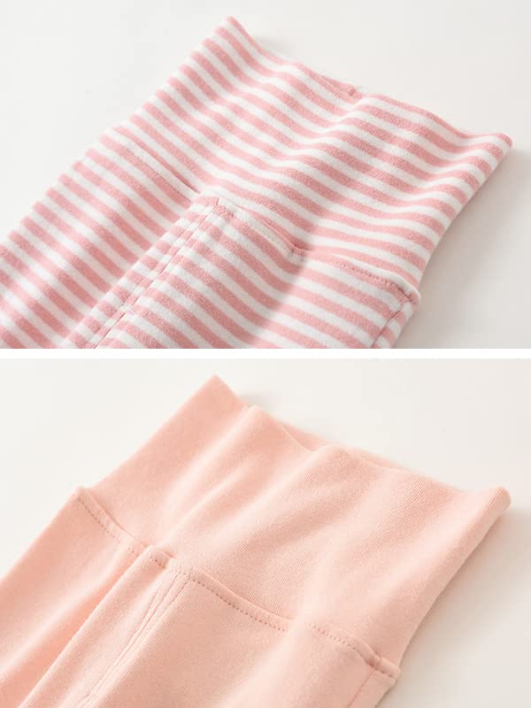 KISLOVE Pantalon bébé garçon Fille avec Pieds pour Unisexe 0-12 Mois