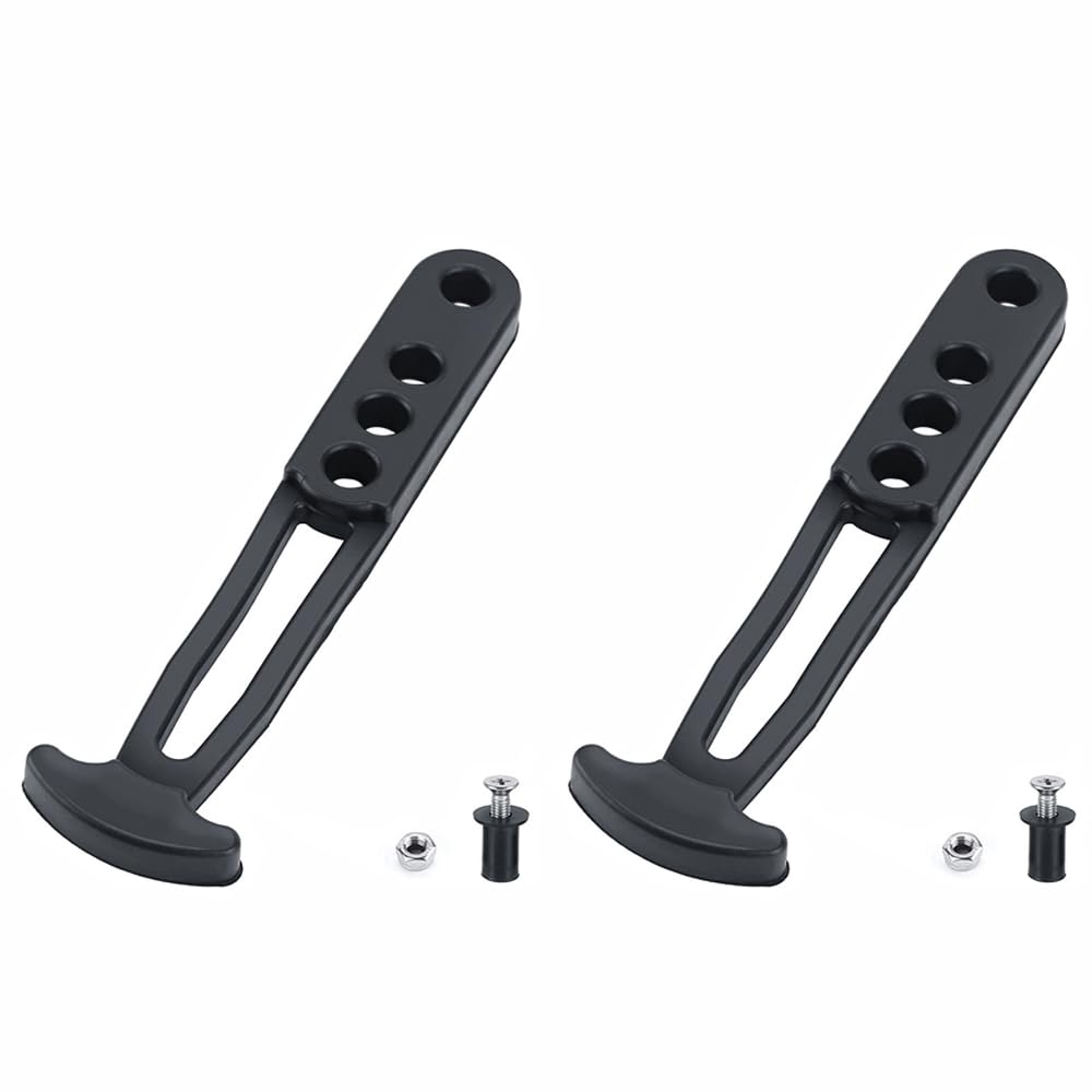 SENRISE 2Pcs Boat Ladder Strap, 4-Hole Design Telescoping Ladder Rubber Strap Secure Retaining Latch Band for Pontoon Boat Rooftop RV Folding Ladder