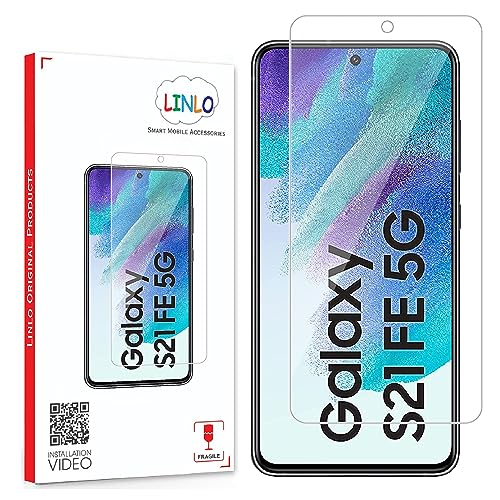 Image of Tempered Glass Screen Protector Compatible for Sam sung S21 FE 5G with Full Screen Coverage; Except Edges and Easy Installation Kit(Transparent), Pack of 1