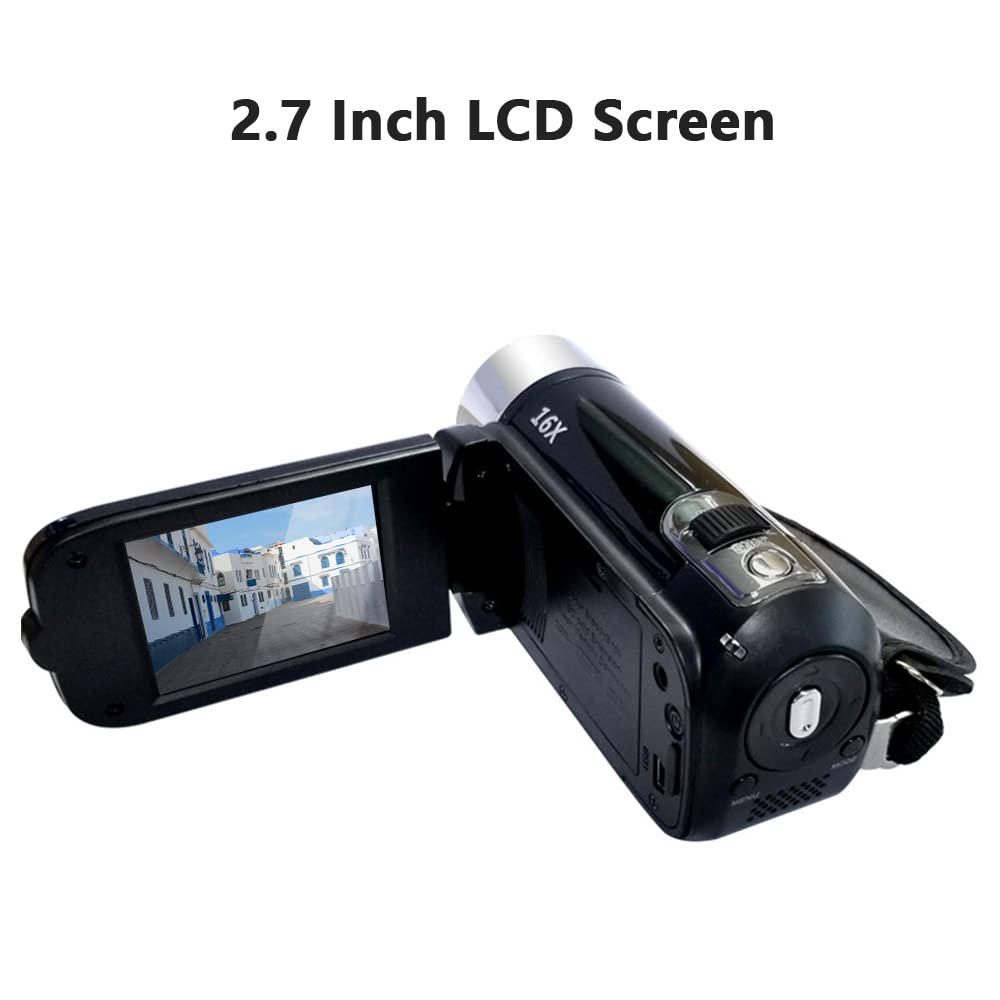 Andoer Portable 1080P High Definition Digital Video Camera DV Camcorder 16MP 2.7 Inch LCD Screen 16X Digital Zoom Built-in Battery