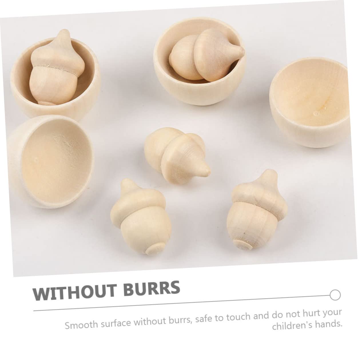 DOITOOL 50 Sätze Unlackierte Holzbowl und Diy Sets Bastelset zum Bemalen Malspielzeug Fördert Fantasie und Eltern Junge Mädchen Aktivitäten Robuste Holzfiguren für Innen und Außen