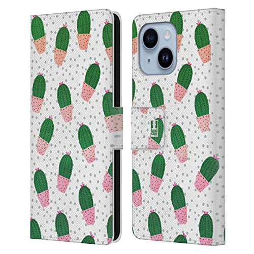 Étui iPhone 14 Plus avec fentes pour cartes et support vidéo motif cactus original
