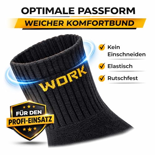 Foto von MOUNTREX Arbeitssocken - Herren Work Socken mit Gepolsterte Frotteesohle