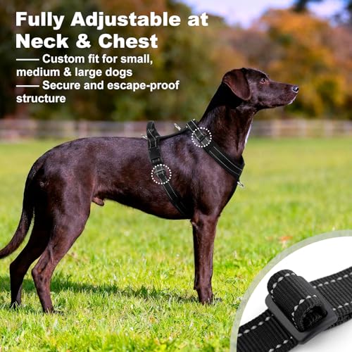 APakBak No Pull Dog Harness with Handle, Soft Mesh Padded Adjustable for Small Medium Large Dogs | Reflective Easy Walk Harness with Front Clip for Training, Running & Outdoor (Black, S) by APAKBAK - Image 3
