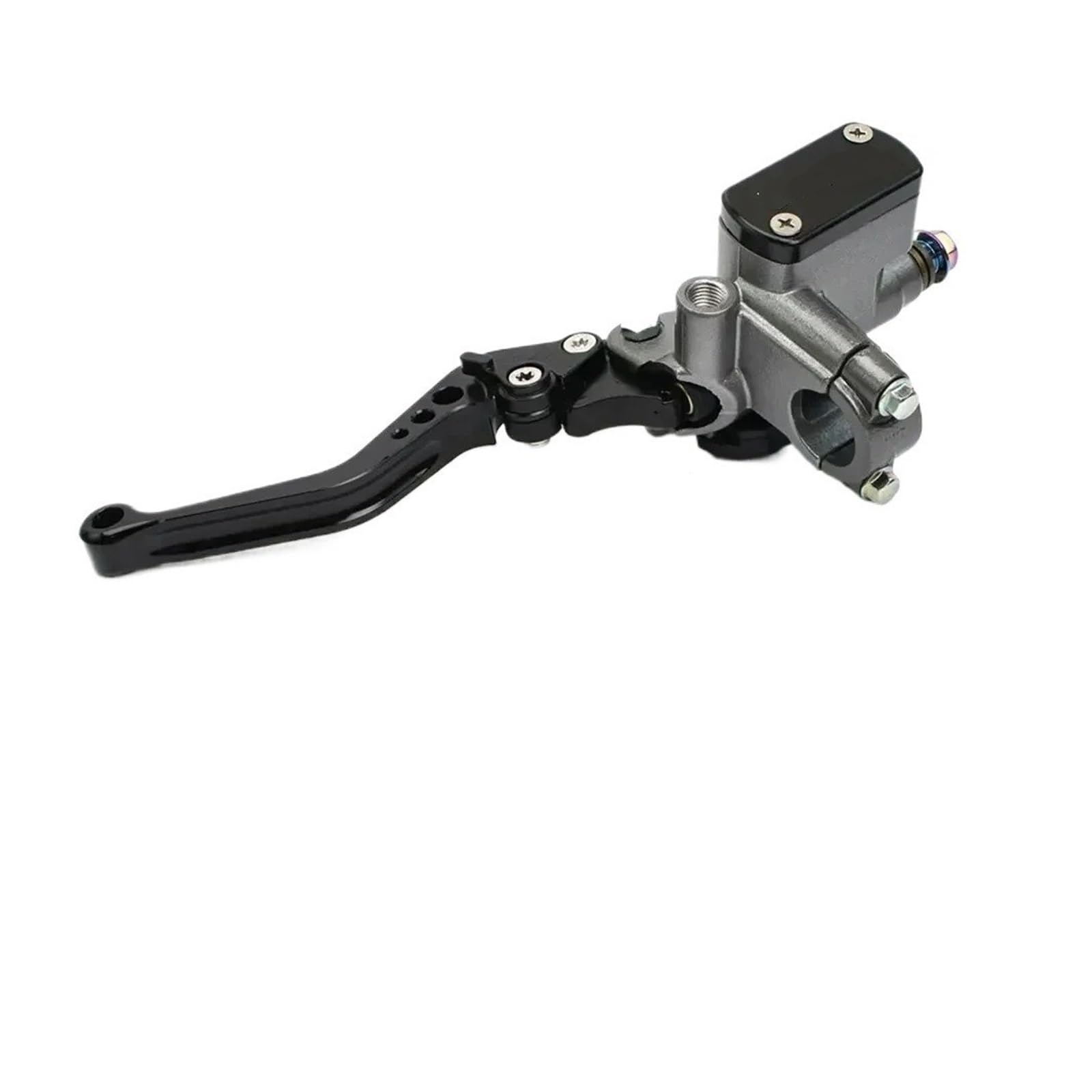 Palanca de freno de embrague de motocicleta CNC en aluminio negro con manguera de alta resistencia