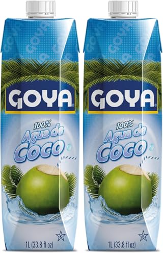 Goya Foods 100% Pure Coconut Water, 33.79 Ounce (Pack of 2)