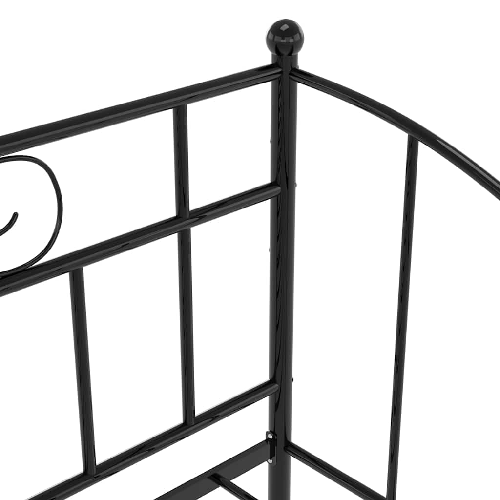 vidaXL Telaio Divano Letto Estraibile Nero in Metallo 90x200 cm