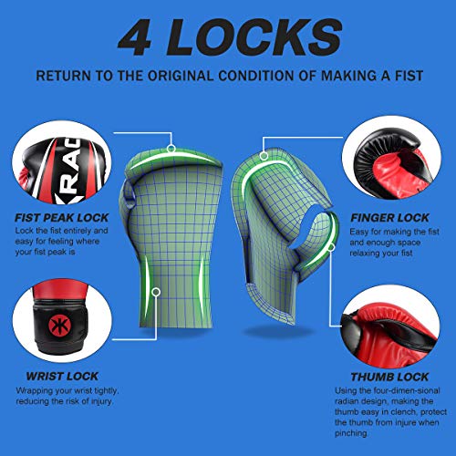 Kids Boxing Gloves 6Oz For Boys And Girls, Training Muay Thai Gloves For Sparring, Mma, Punching Bag, Kickboxing, Focus Pads (Red) #TOP3