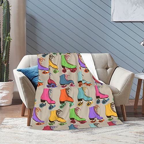 Couverture polaire rétro plaid doux microfibre pour lit - 8