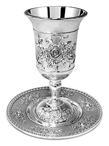 Ner Mitzvah Seder Plate For Passover Set - Seder Plate And Kiddush Cup Set #TOP2