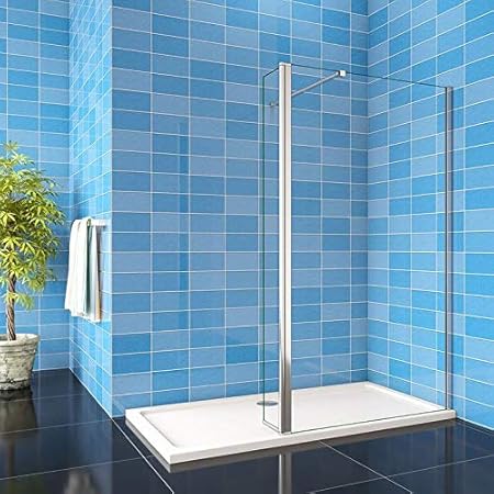 Mamparas de Ducha Panel Fijo 80x190cm + Lateral 30cm Movible ...