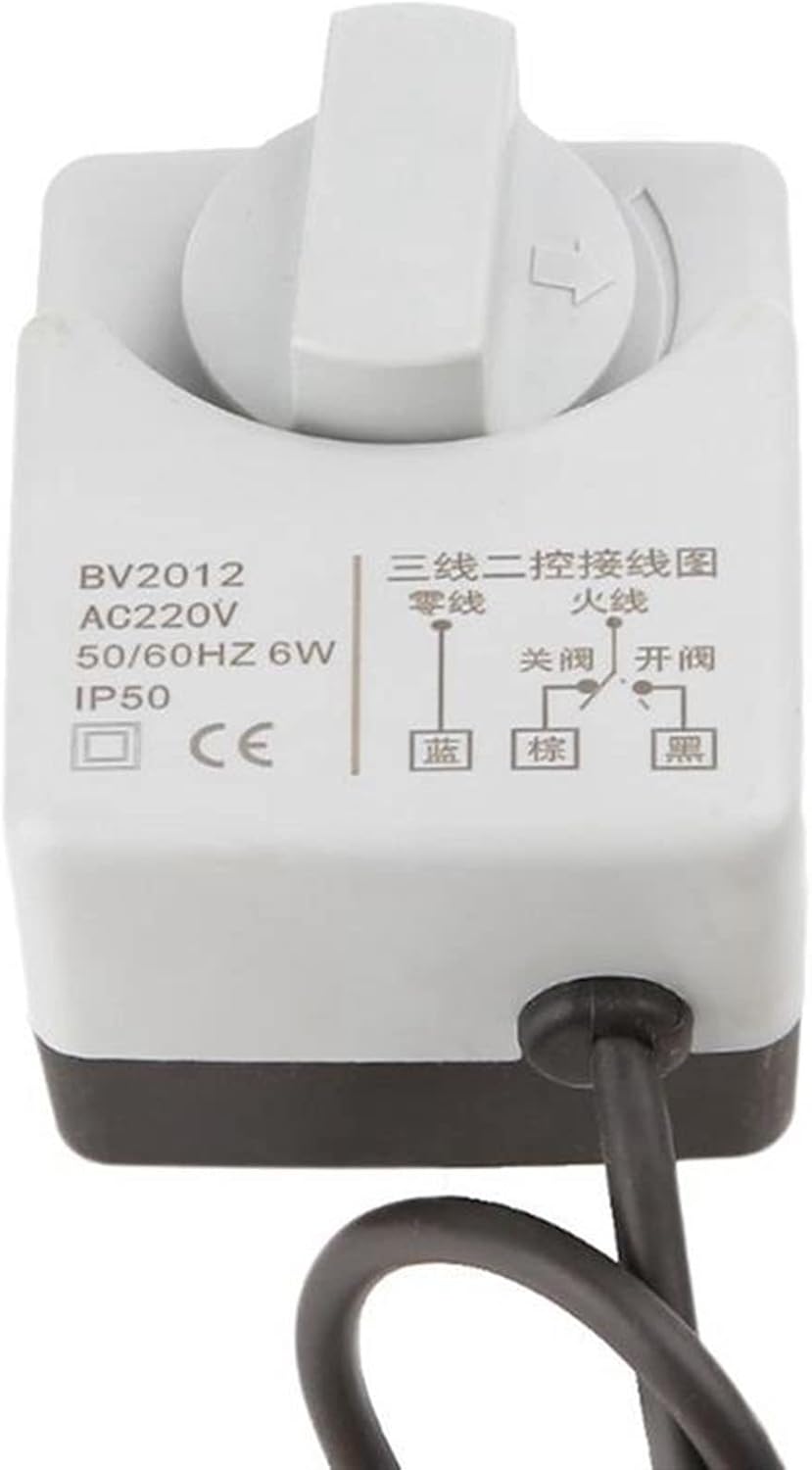 1/2" to 2" Electric Actuator with Manual Control 2 Way 3way Brass Electric Ball Valve for Water/Oil/Air Replace Solenoid Valve(Ac220v-2 Way,DN15)