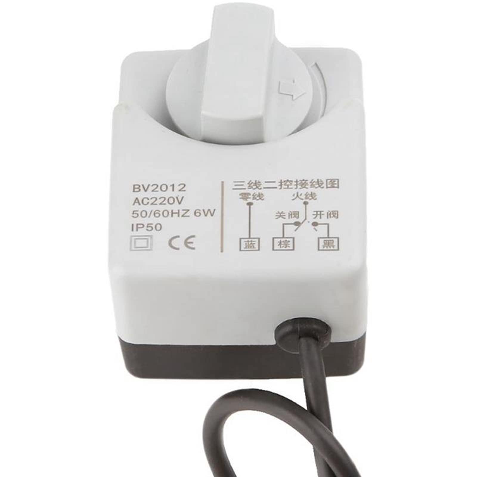 Actuador eléctrico de 1/2 "a 2" con Control Manual válvula de Bola eléctrica de latón de 2 vías y 3 vías for válvula solenoide de reemplazo de Agua/Aceite/Aire(Ac220v-3 Way,DN20)