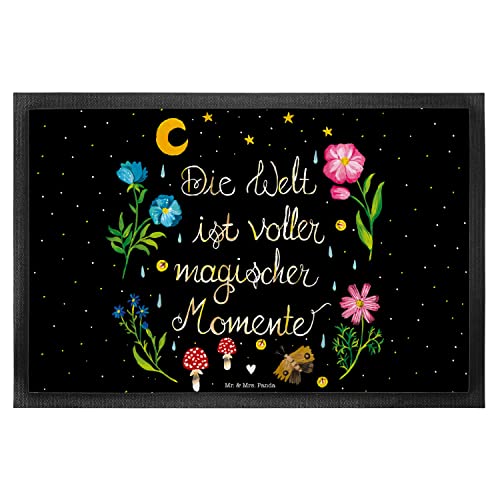 Mr. & Mrs. Panda 40 x 60 cm Fußmatte Magische Welt - Geschenk, Schmutzmatte, Türmatte, Blumen...