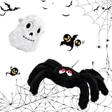 CneeeeeB Squeaky Dog Toys Dog Chew Toy Plush Aggressive Stuffed for Puppies- Funny Dog Toys, Spider + Ghost, 2-Pack Everyday Presents Holiday Surprises Gift to Small and Medium Breeds PUPS