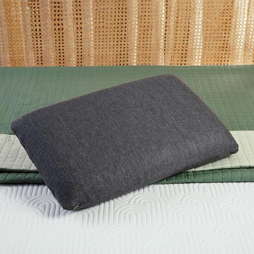 Almohada de espuma viscoelástica 15 cm alta gris miniatura 5