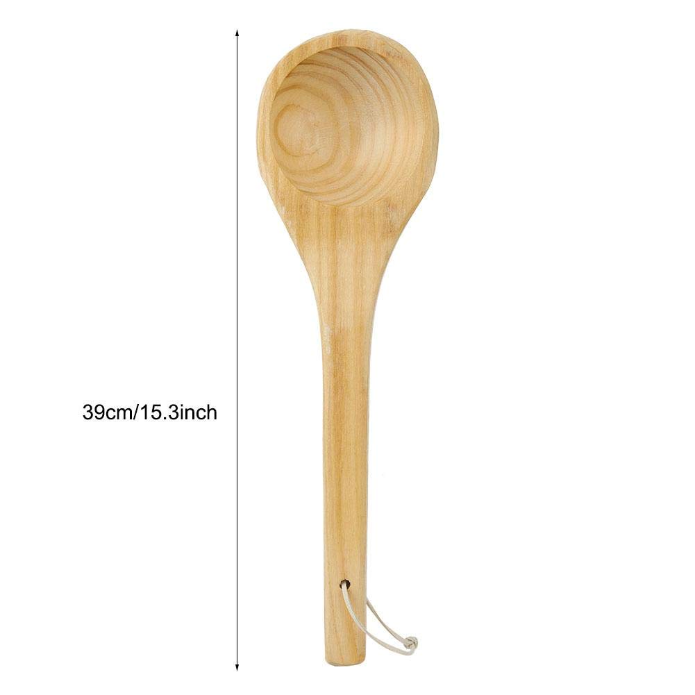 Cuchara de Baño de Madera Hecha a Mano Cuchara de Sauna Cuchara de Agua Multipropósito Cuchara Sauna Accesorios para Sauna Cocina SPA
