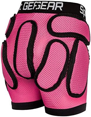 Recruit Padded Shorts for Kids 41”– 46” in Height – Hip Butt Protection Pants (4X-Small, Pink)