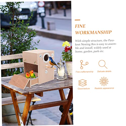 SUPVOX Casas de pássaros com janela de caixa para visualização de jardim, casa de nidificação de peq