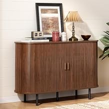 ONBRILL 48" Sideboard Buffet Cabinet with Storage, Storage Cabinet with Sliding Door & Adjustable Shelf, Modern Accent Coffee Bar Console Table for Kitchen, Entryway, Walnut