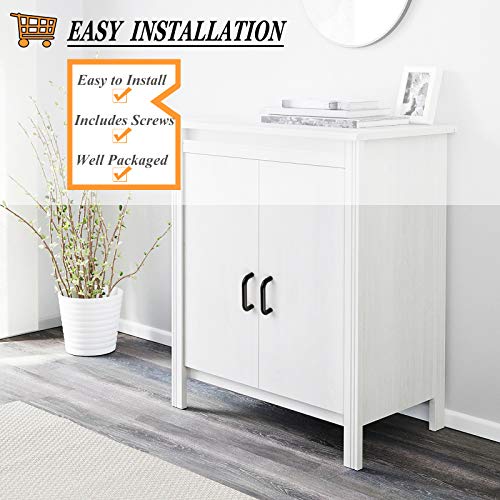 Probrico (10 Pack) Black Cabinet Pulls Modern Euro Drawer Pull Handles 3 Inch(76Mm) Hole Center Kitchen Cabinet Hardware Plastic Handles Dresser Pulls #TOP25
