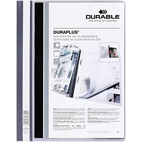 Chemises à couverture transparente DURABLE A4 gris de protection