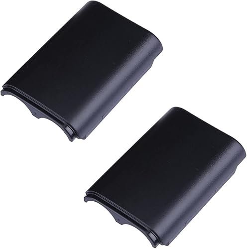 Paquete de 2 fundas de batería para control inalámbrico Xbox 360, funda de repuesto compatible con Xbox 360 (negro)